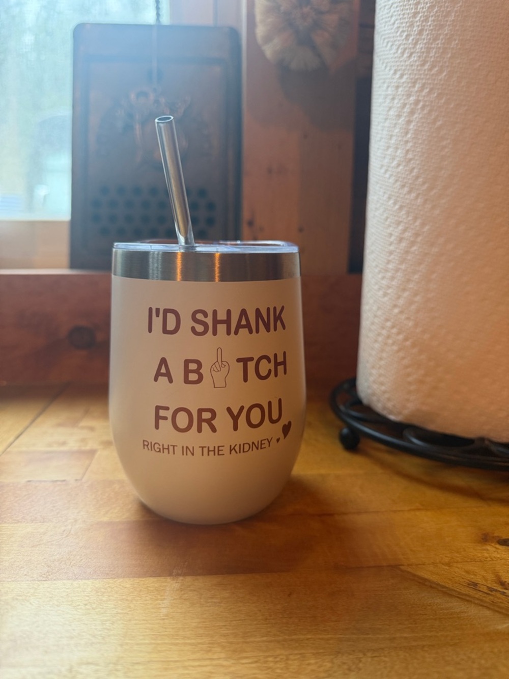 White Insulated Wine Tumbler